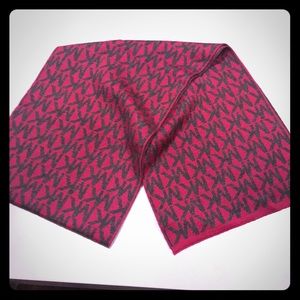 Michael Kors pink and brown scarf